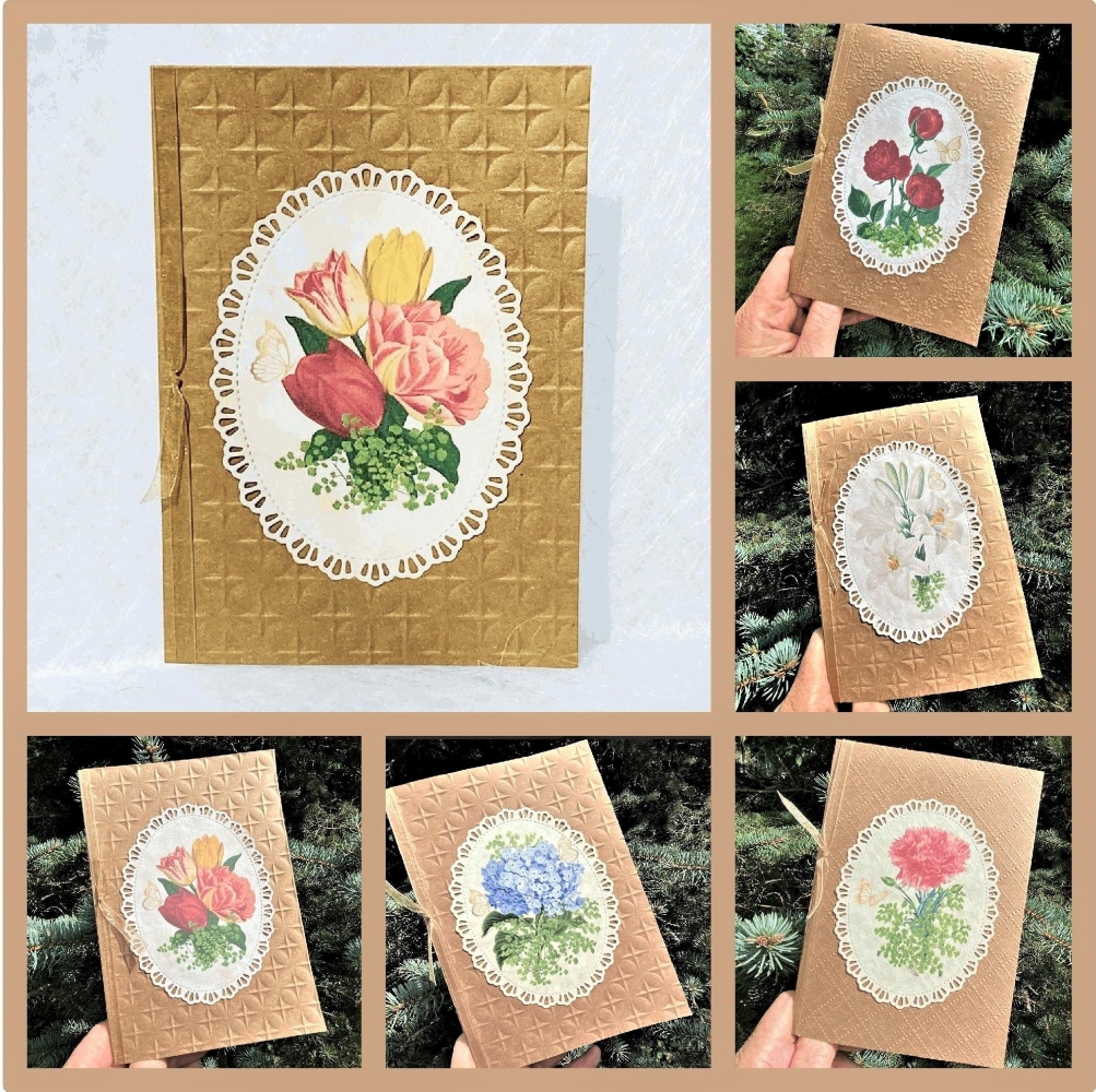 Floral Kraft Ovals Group 2